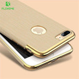 Luxury Plating Soft Case with Gold Trim for iPhone 7/8