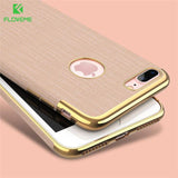 Luxury Plating Soft Case with Gold Trim for iPhone 7/8