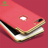 Luxury Plating Soft Case with Gold Trim for iPhone 7/8