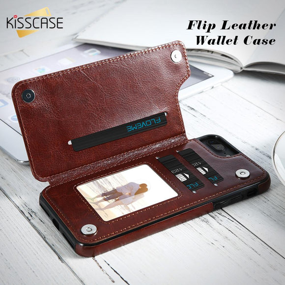 Leather Flip Stand Case for iPhone 7+/8+