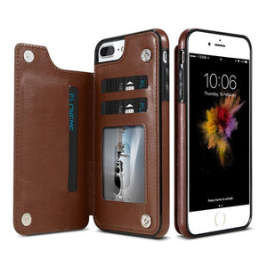 Leather Flip Stand Case for iPhone 7+/8+