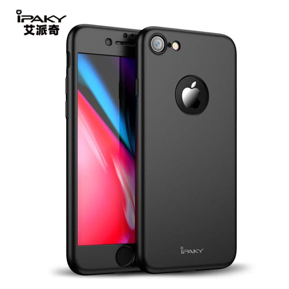 Full Protection Case with Tempered Glass for iPhone 7+/8+