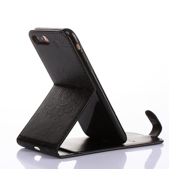 Vertical Kickstand Flip Cases for iPhone 7+/8+